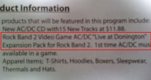 AC/DC Expansion Rock Band 2