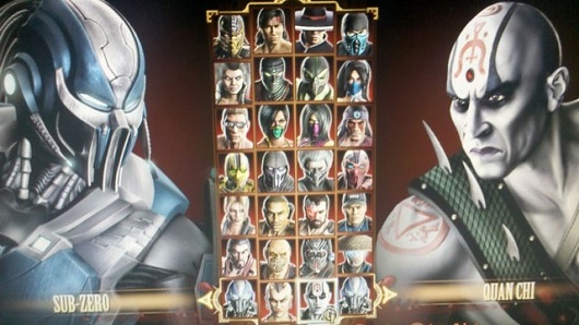 Mortal Kombat Character Screen